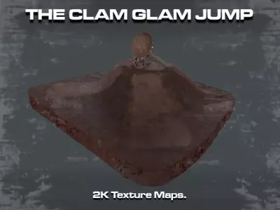THE CLAM GLAM JUMP Low-poly 3D model