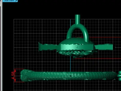  Pendant Yin Yang with Jesus and zodiac signs on the snake 3D print model