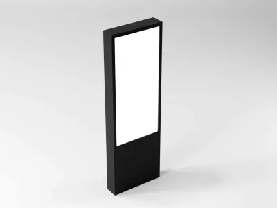 Digital Roll Up Advertising Banner Low-poly 3D model