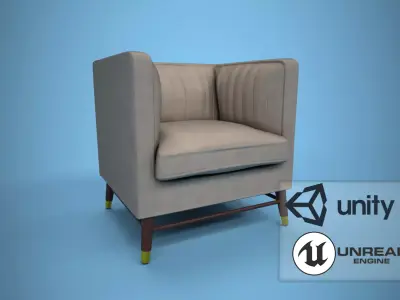 Comfort sofa Free low-poly 3D model