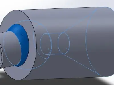 Ball and Socket Rocket Nozzle Free 3D model