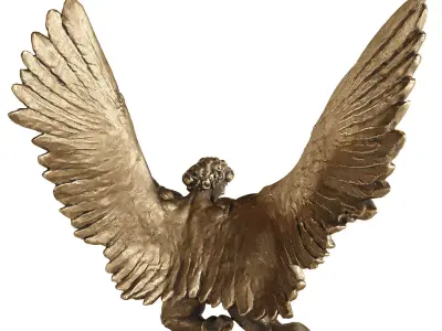 angel sitting statue 3D model