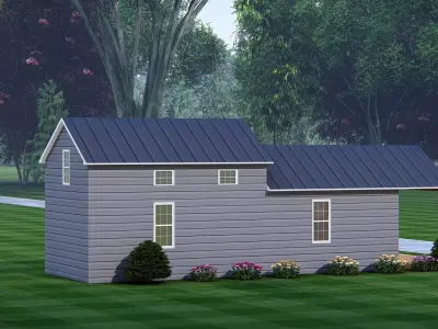 Modern Tiny House Exterior with Minimalist Design  3D model
