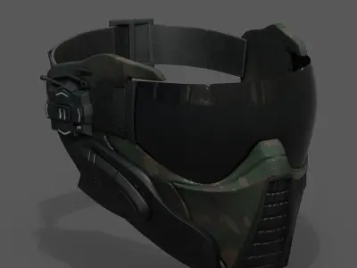 Scifi mask helmet futuristic technology space millitary  Low-poly 3D model
