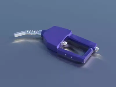 Gas Station Pump Nozzle Low-poly 3D model