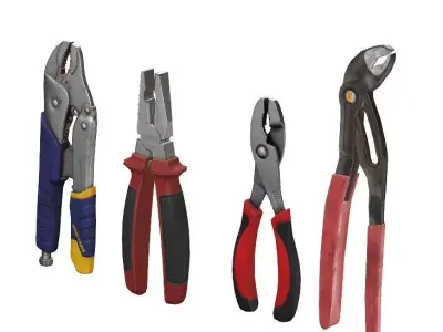 Construction Tool  Combination Pliers Low-Poly 3D Model Low-poly 3D model