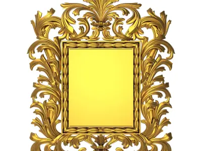 carved frame 3D model