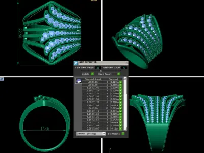 Fashion Woman Wedding Ring 178 3D print model
