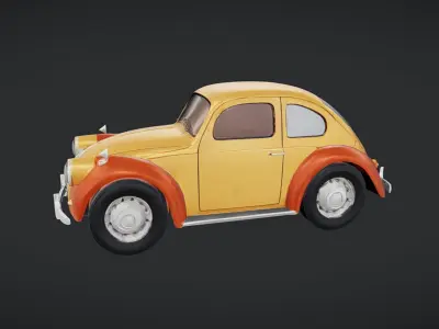 classic vintage style car 3D model
