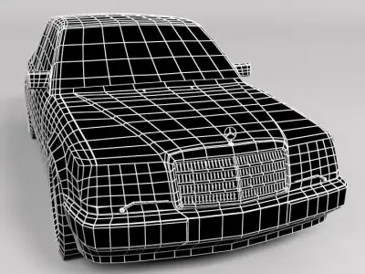 MERCEDES W124 LOWPOLY Low-poly 3D model