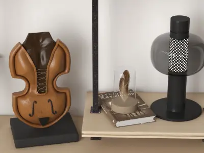 Decorative shelves 01 3D model