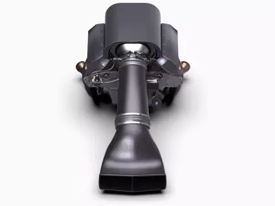 Prostock NHRA Drag Race V8 Engine Low-poly 3D model