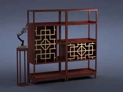 cabinet cabinet wardrobe sofa bed table bookshelve 3D model