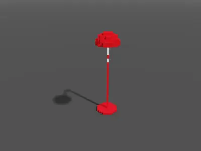 Lamp Voxel Low-poly 3D model