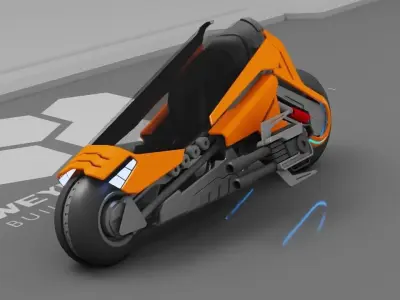 sci-fi scooter  3D model