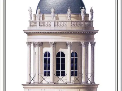 BAROQUE Monumental Rotonde Low-poly 3D model