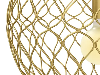 Crate and Barrel Hoyne brass pendant 3D model