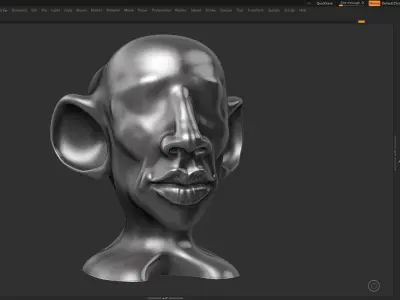 human head modern sculpture 3d print model 77 3D print model
