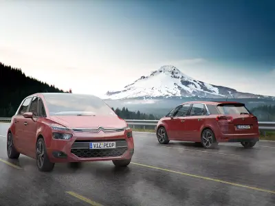 Small city hatchback car 3D model