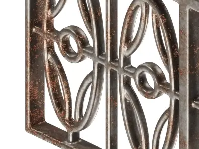 Rusty Premium Window Grill 3D model