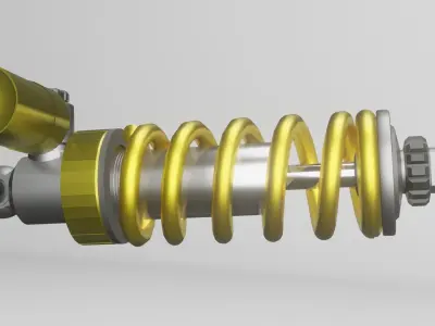 Rear Monoshock Suspesion for Motorcyle with Prolink 3D model