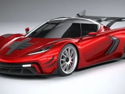 Generic Hypercar 2022 LowPoly 3D model