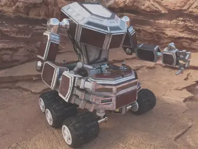 Scifi City Truck Robot Free low-poly 3D model
