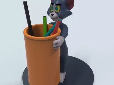 pencil holder tom 3D print model