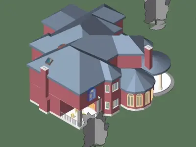 house complete revit project 3D model