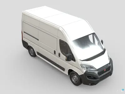 Fiat Ducato Panel Van 2014 Low-poly 3D model