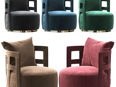 The Braid 6082 T80 is an Italian luxury armchair  3D model