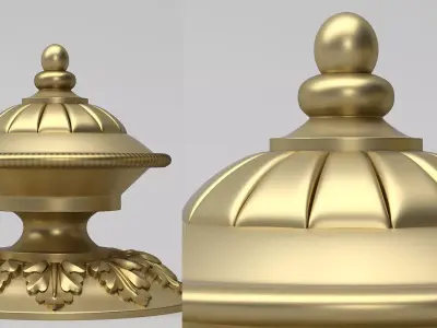Carved Finial 3D model