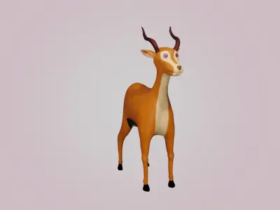 Gazelle Cartoon 3D model