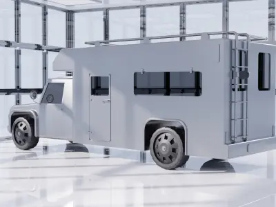 RV Motorhome Camper 3D model