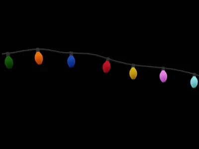 Christmas Lights Low-poly 3D model