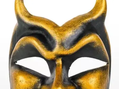 Luxury Devil Diavolo Mask Gothic Masquerade STL 3D print model