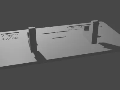 Zelda Game and Watch Stand for console - Triforce Logo V2 3D model