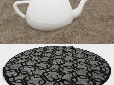 Round Rug Set 138 3D model
