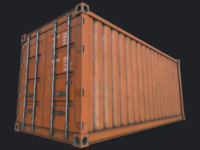 Cargo Container PBR Low-poly 3D model