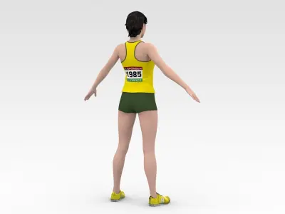 Athletic Runner 3D model