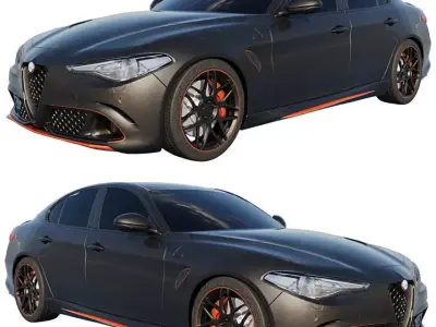 Alfa Romero QV 600 Low-poly 3D model