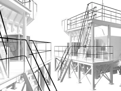 Stone Crusher Folding Machine 3D model