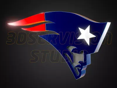 New England Patriots logo - Cinematic - 3D print 3D model