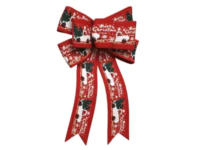 Christmas Bow Ribbon 16 Low-poly 3D model