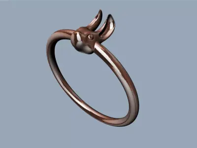 Rabbit Ring - Anillo Conejo  3D print model