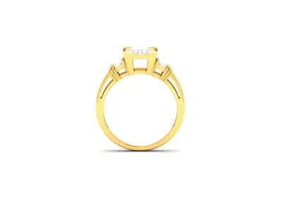 Solitaire Engagement Wedding Ring 3D print model