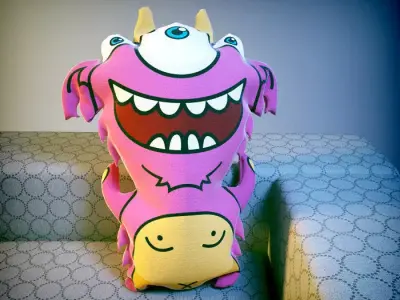 Monster pillow Free 3D model
