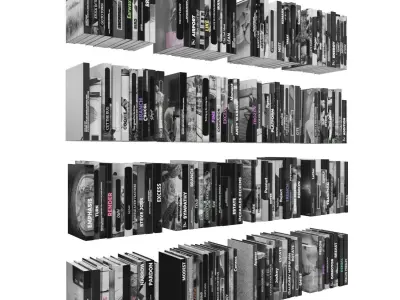 Books 150 pieces 3-8-2 Low-poly 3D model