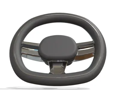 Plain Steering Wheel Low-poly 3D model