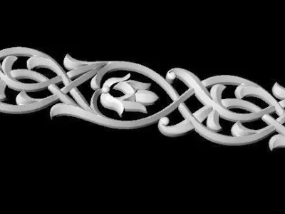 Central decor ornament for furniture 3D model 461